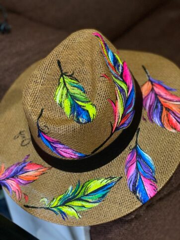 Sombrero Artesanales Mexicano de Palma Pintado a Mano y Decorado s Hecho a Mano Venta Mayoreo Somos Fabricantes Sombrero34