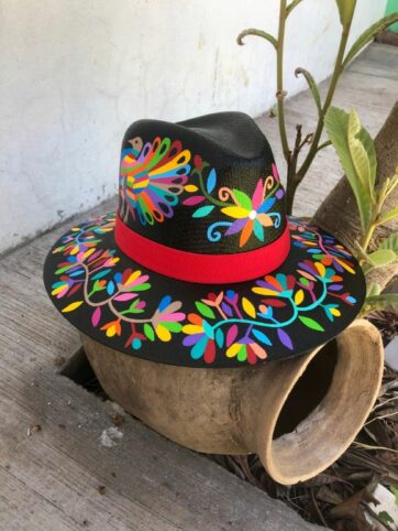 Sombrero Artesanales Mexicano de Palma Pintado a Mano y Decorado s Hecho a Mano Venta Mayoreo Somos Fabricantes Sombrero37