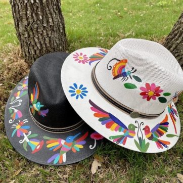 Sombrero Artesanales Mexicano de Palma Pintado a Mano y Decorado s Hecho a Mano Venta Mayoreo Somos Fabricantes Sombrero53